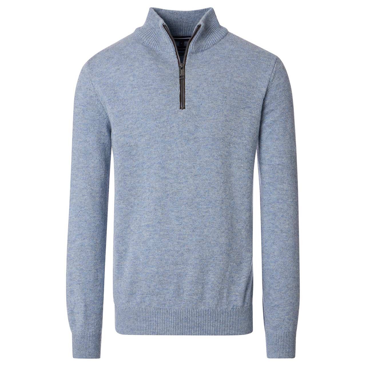 Casa Moda Herren Pullover Troyer light blue