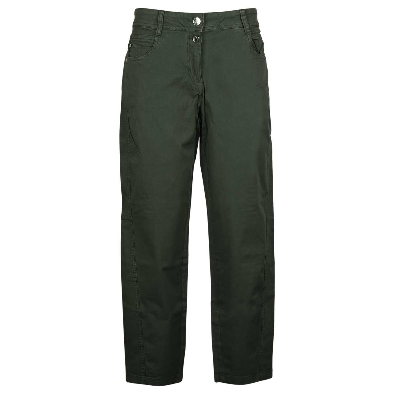 Cecil Scarlett Barrel Ankle Baumwollhose faded olive