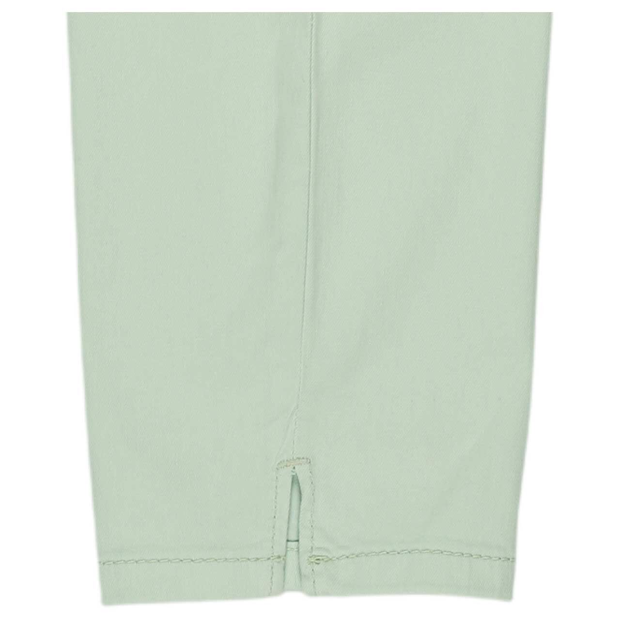 Damen 7/8 Baumwollhose Dream Summer von MAC in Pastellgrün, Detailansicht Saum