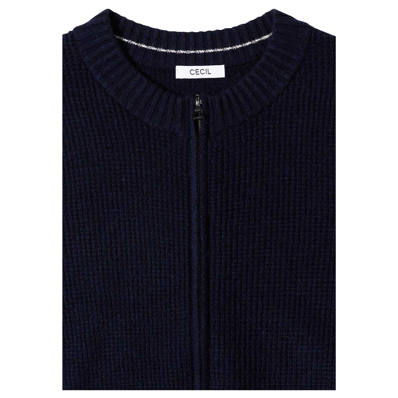 Cecil Damen Strickjacke Cosy Zipper Cardigan urban dark blue