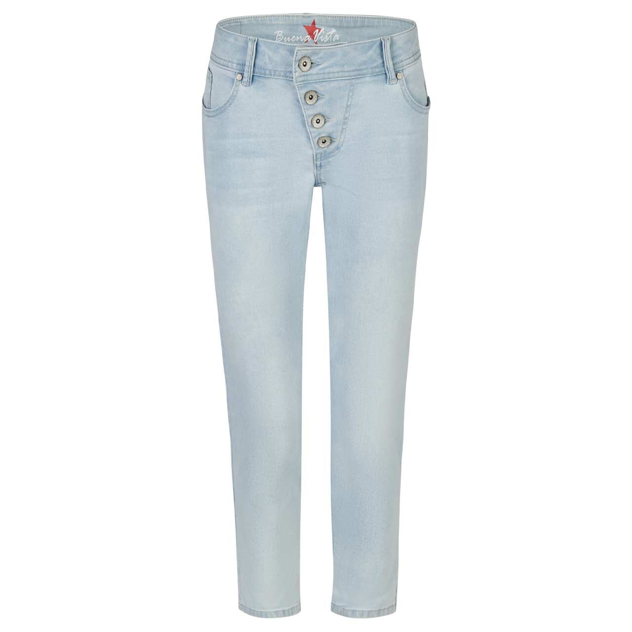 Damenjeans Malibu 7/8 Stretch Denim von Buena Vista in Hellblau, Vorderansicht