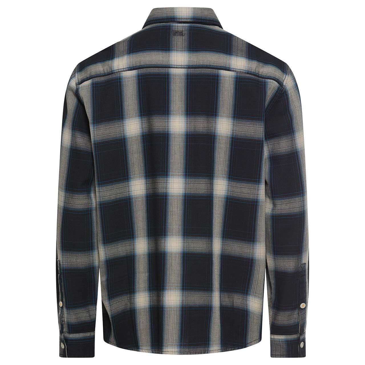 Herren Langarm Hemd von Camel active in der Farbe Dunkelblau kariert, Rückansicht