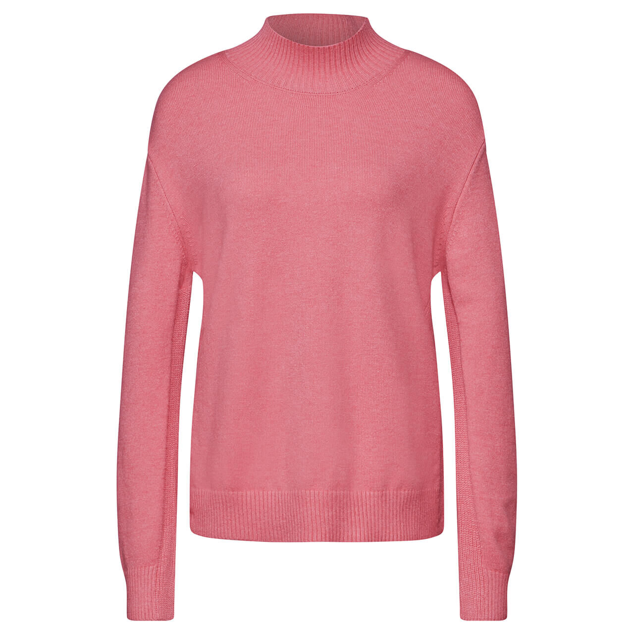 Street One Damen Pullover Cosy Turtleneck Sweater sugar coral melange