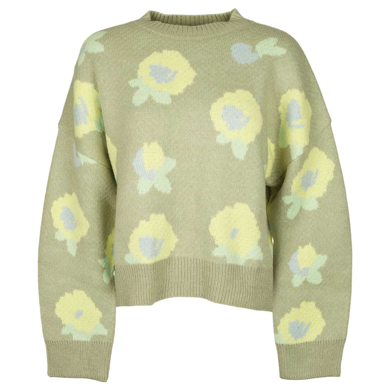 24 Colours Damen Pullover green print