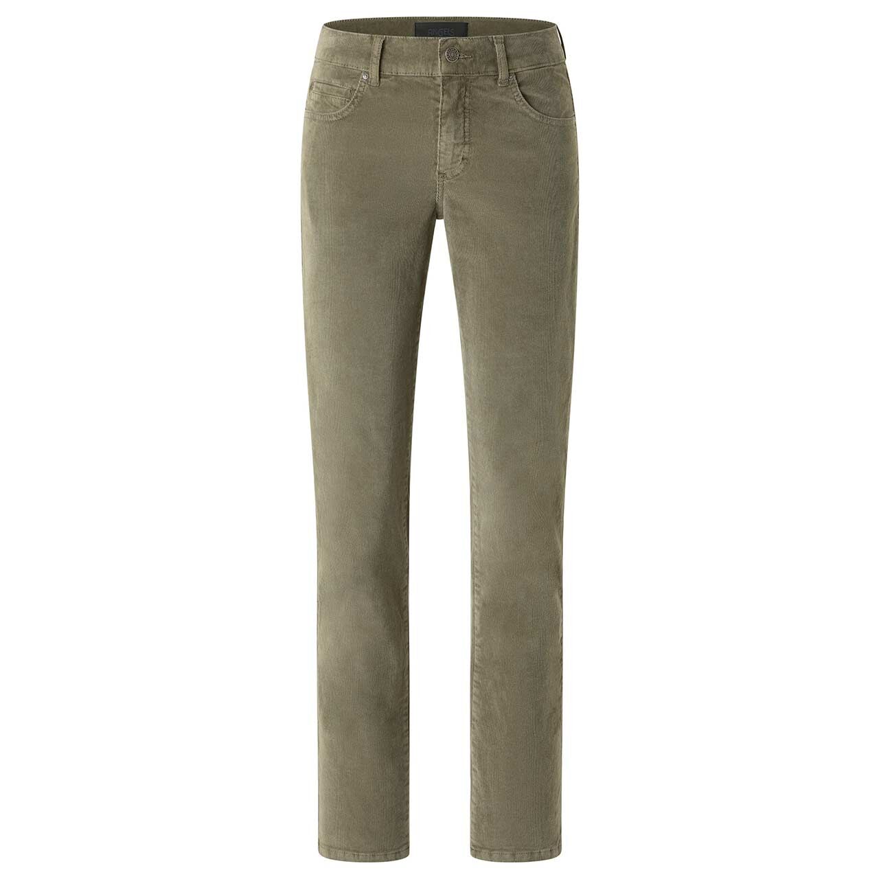 Stretch Damen Cordhose Cici von Angels in Olivgrün, Vorderansicht