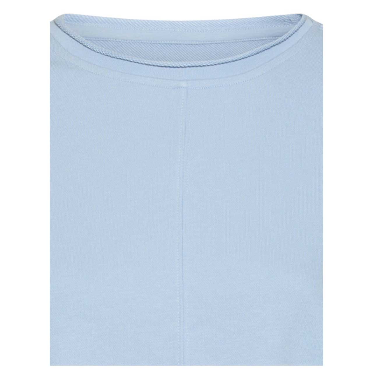Damen Sweatshirt von Camel active in Hellblau mit Print, detaillierte Vorderansicht Auschnitt