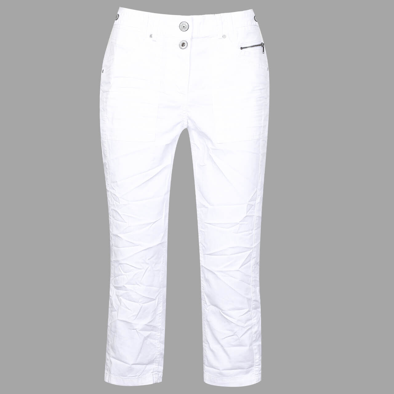 Cecil New York Capri Baumwollhose für Damen in Weiß, FarbNr.: 10000