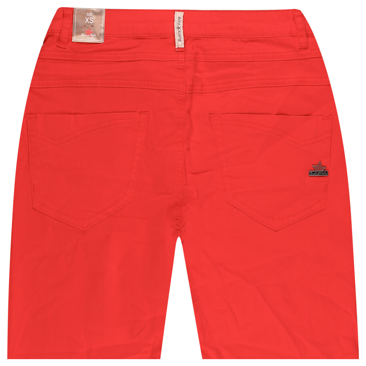 Damen Baumwollhose Florida-B 7/8 Stretch Twill von Buena Vista in Rot, Rückansicht