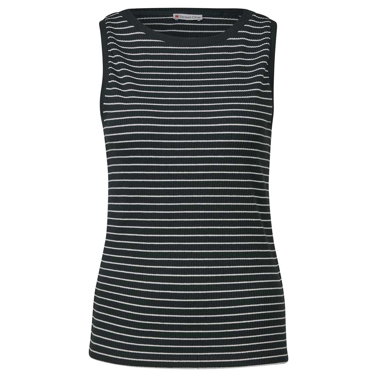 Street One Damen Top Rib pine grove green
