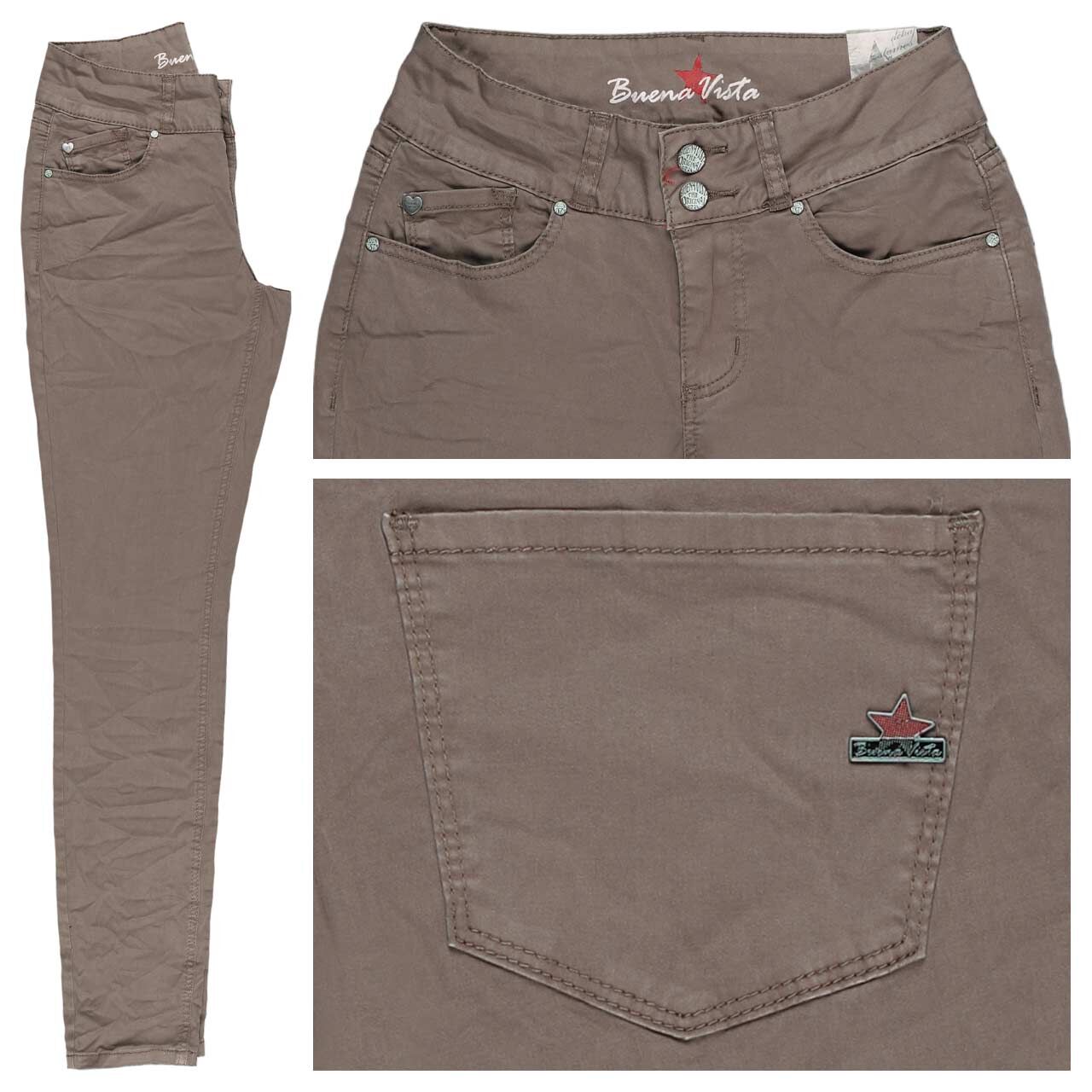 Buena Vista Tummyless Stretch Twill Baumwollhose stone