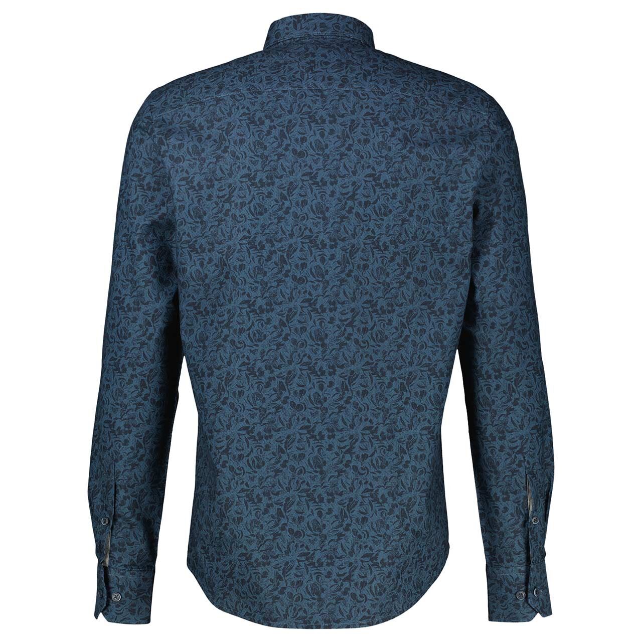 Herren Hemd von Lerros in Dunkelblau mit Print, Rückansicht