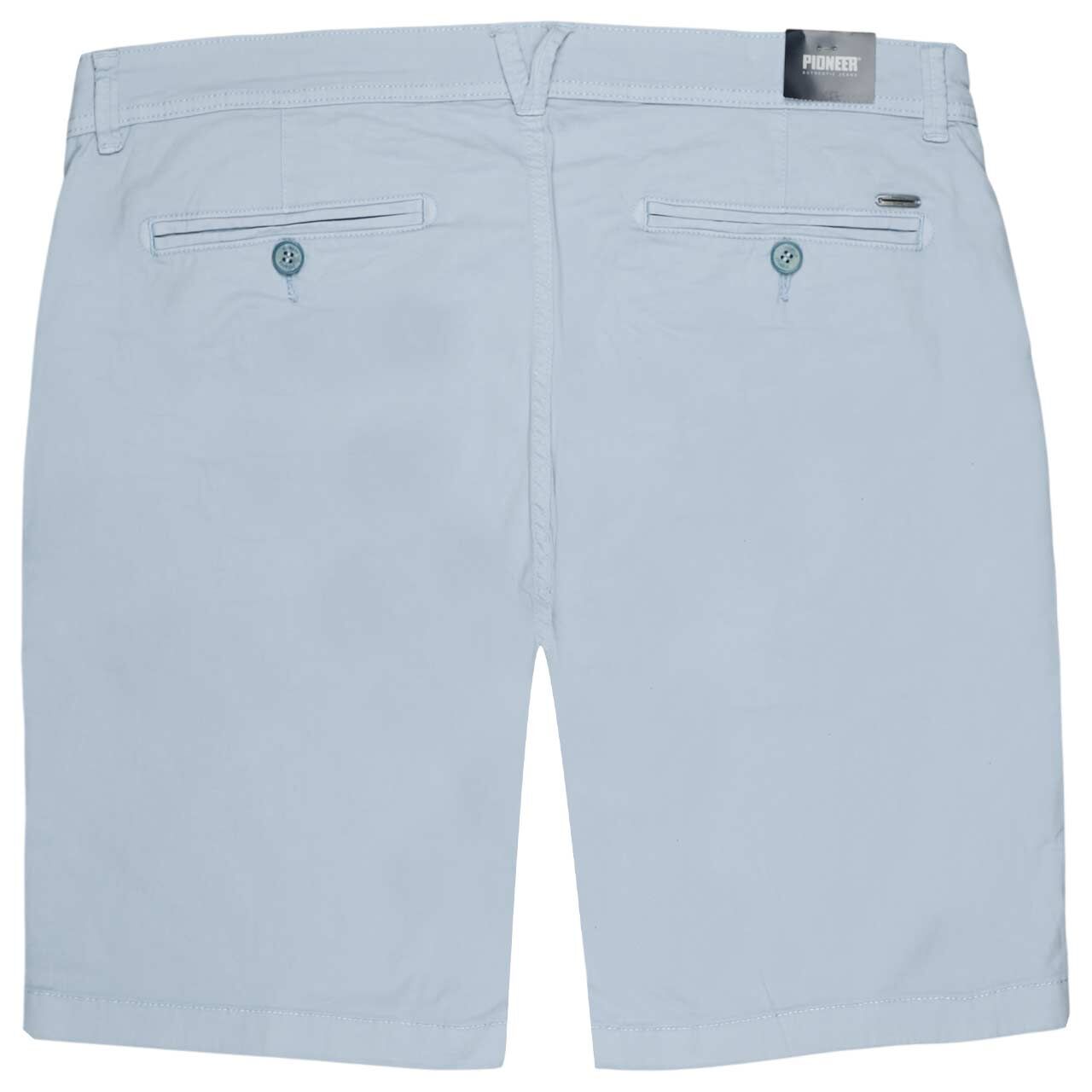 Stretch Herren Chino Baumwoll Bermuda Lenny in Hellblau von Pioneer, Rückansicht