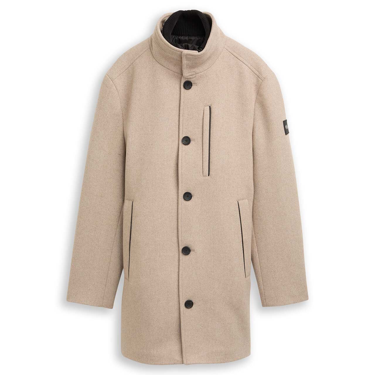 Tom Tailor Herren Mantel Wool Coat 2 in 1 taupe twill