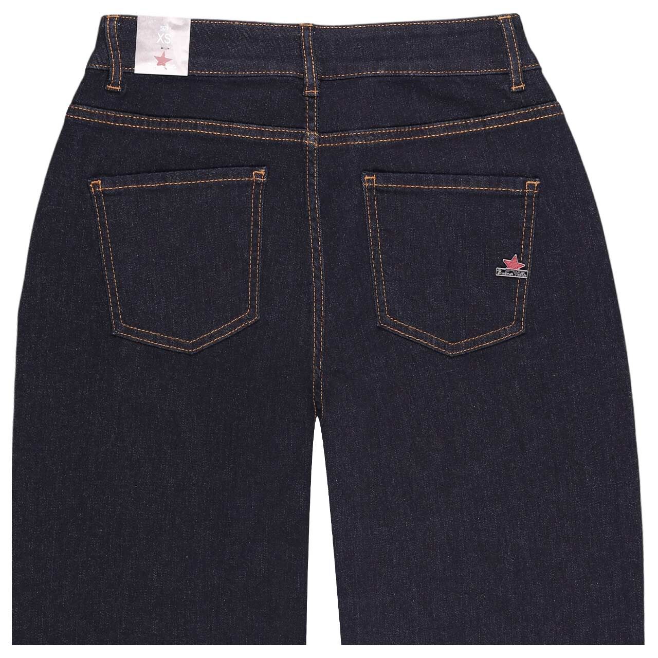Damenjeans Wide Leg Stretch Denim von Buena Vista in Dunkelblau, detaillierte Rückansicht