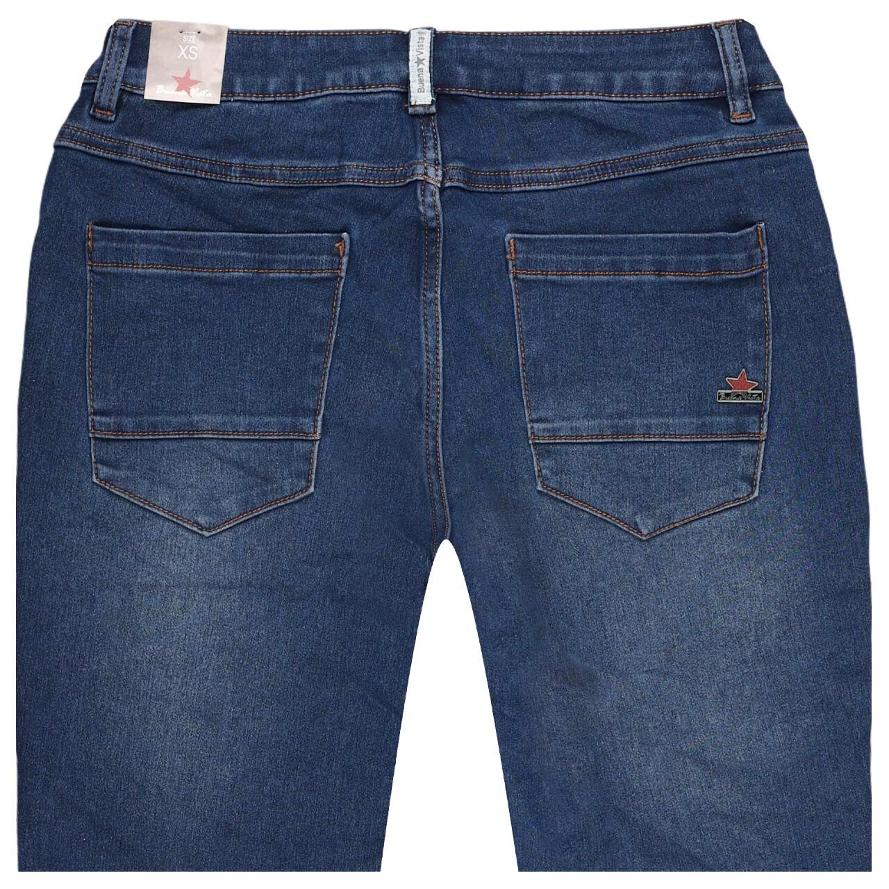 Damenjeans Anna C Stretch Denim von Buena Vista in Dunkelblau, detaillierte Rückansicht
