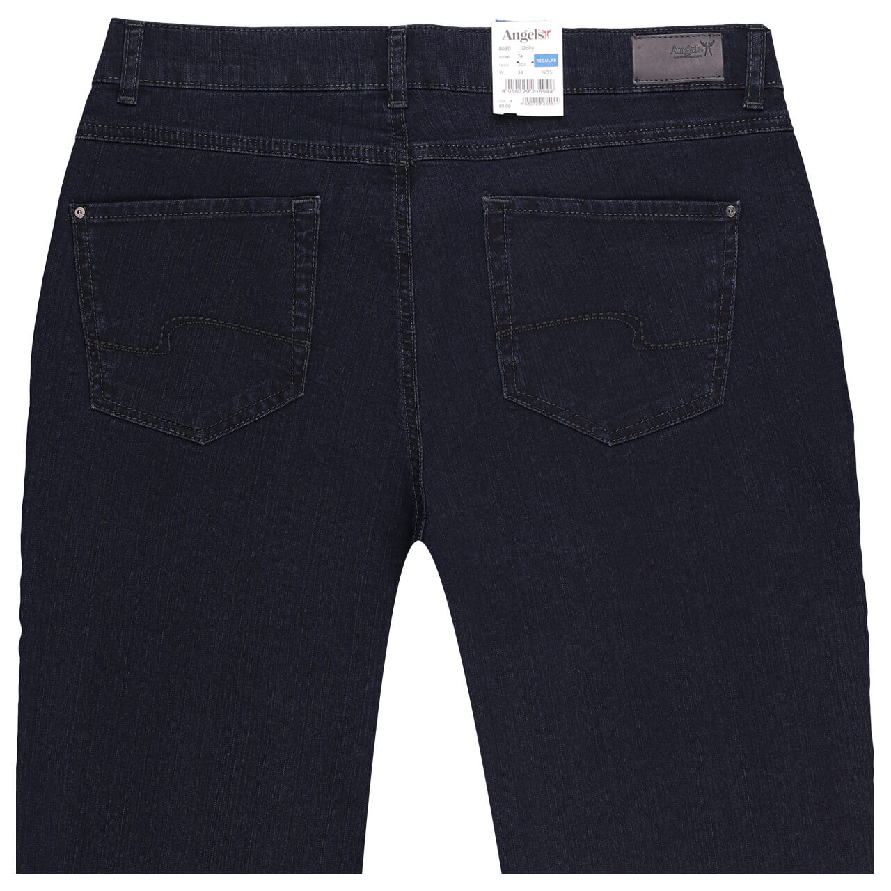 Damenjeans Dolly von Angels in Blauschwarz, detaillierte Rückansicht