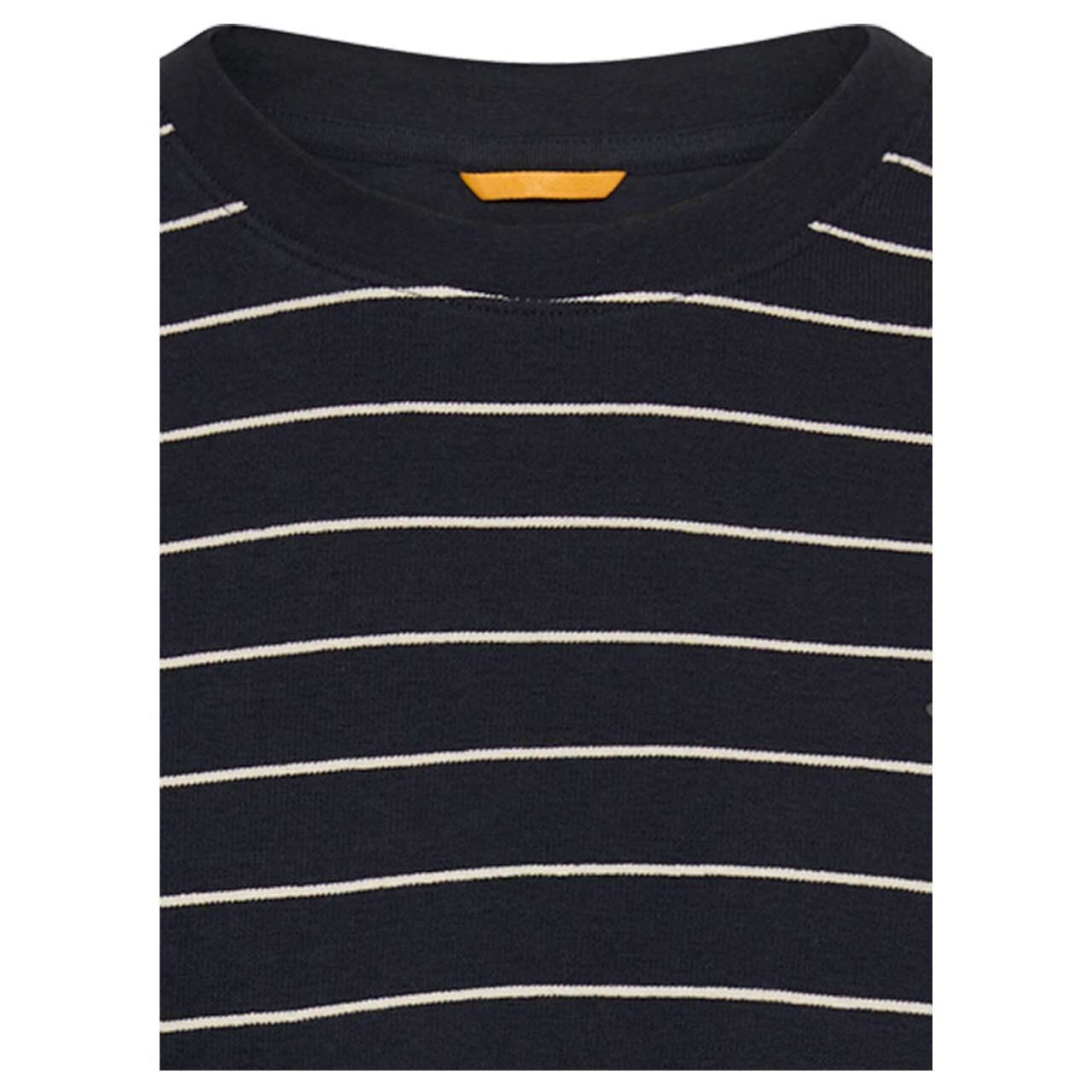 Herren T-Shirt von Camel active in Dunkelblau gestreift, detaillierte Vorderansicht
