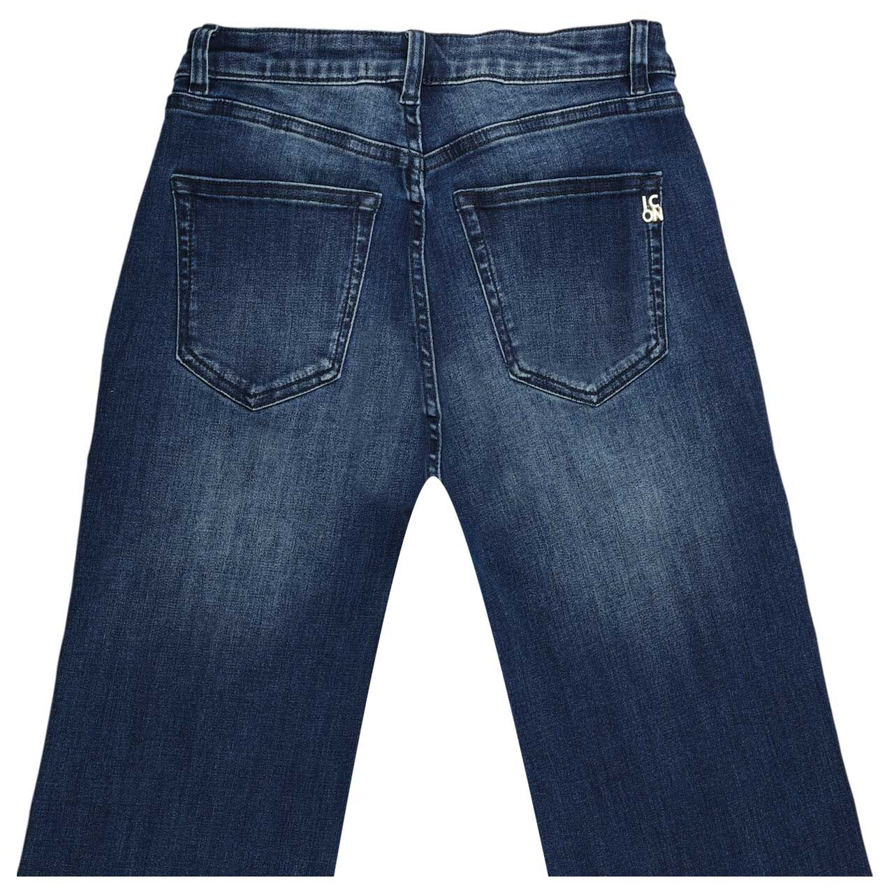 Damenjeans Rainbow von Senoritas ICON in Blau verwaschen, detaillierte Rückansicht