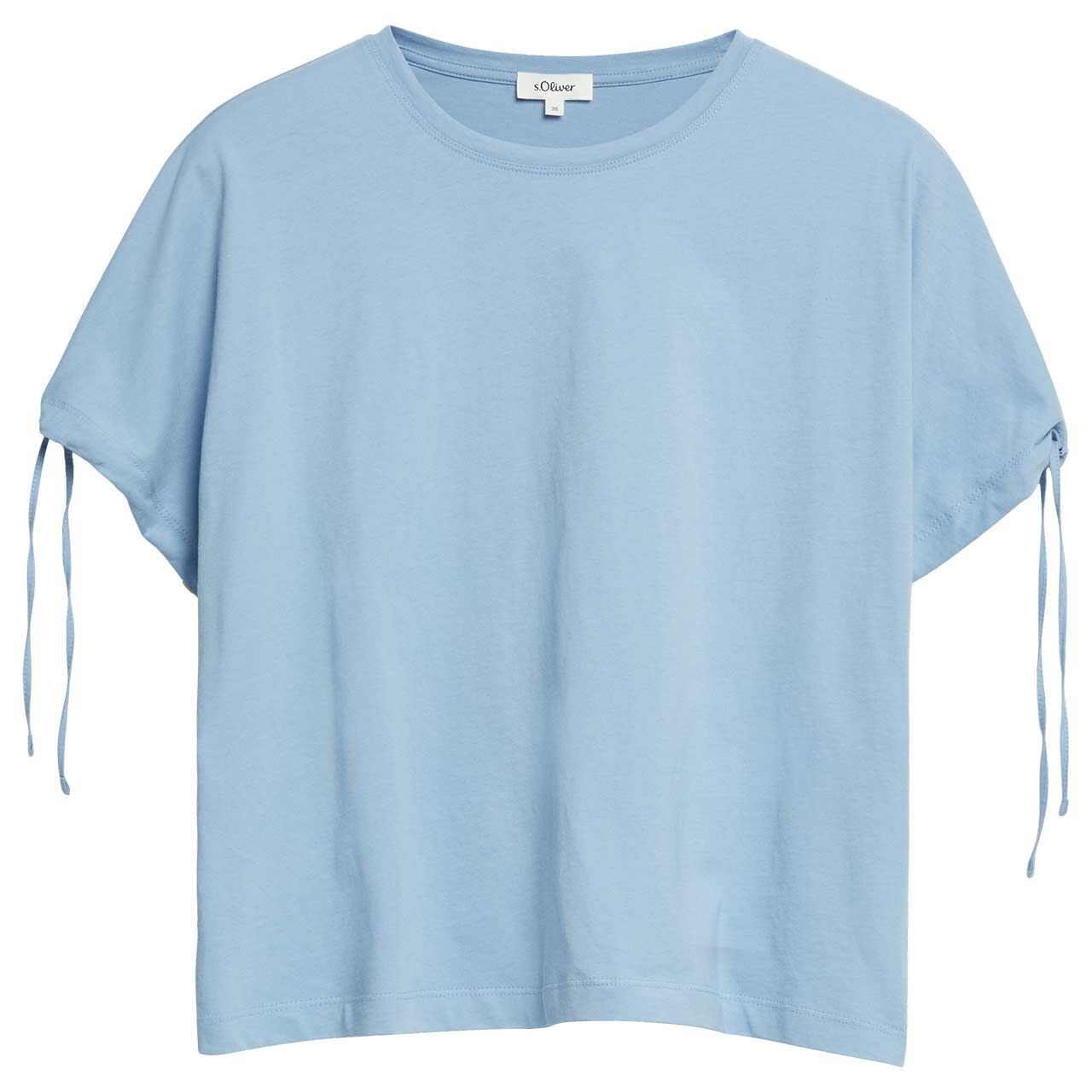 s.Oliver Damen T-Shirt coastal blue tie detail