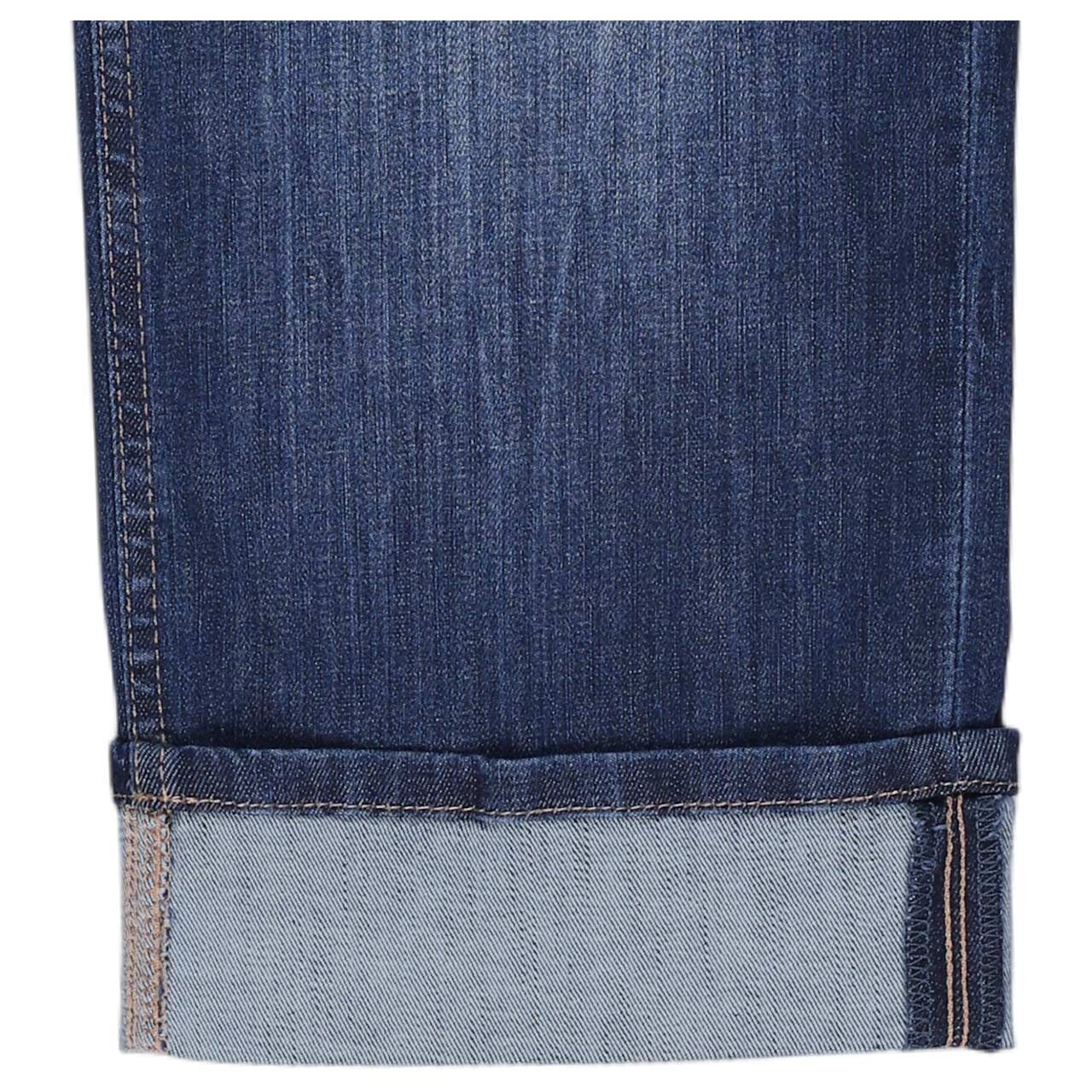 Damen 7/8 Jeans Liberta TU von Angels in Blau verwaschen mit Destroyed-Effekten, Detailansicht Saum
