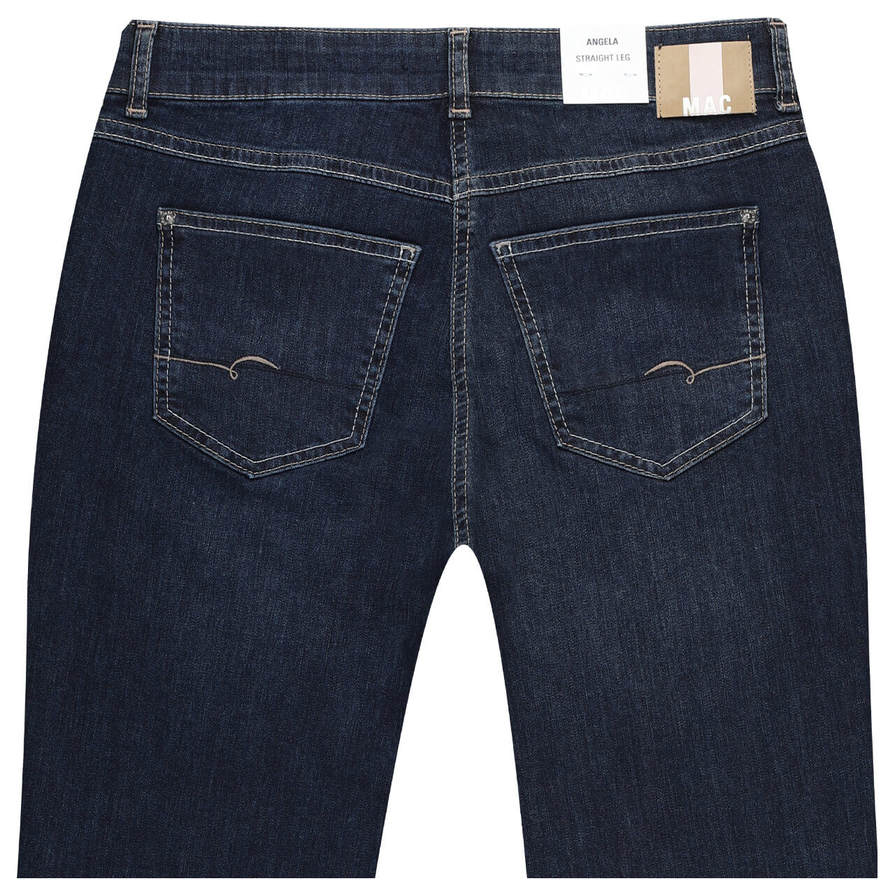 Damenjeans Angela von MAC in Dunkelblau verwaschen, Rückansicht