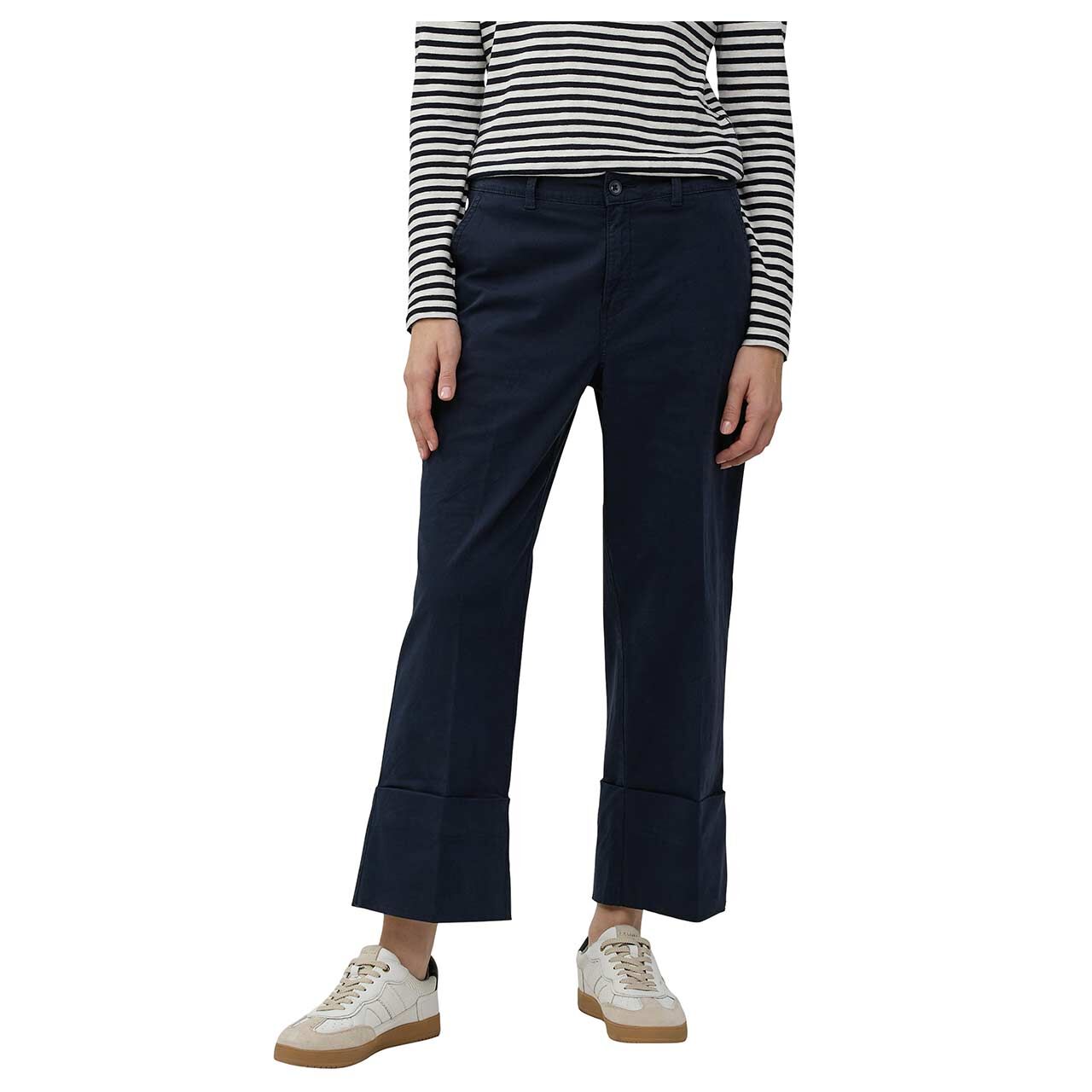 Damen Culotte 7/8 Hose von s.Oliver in Dunkelblau, Vorderansicht am Model