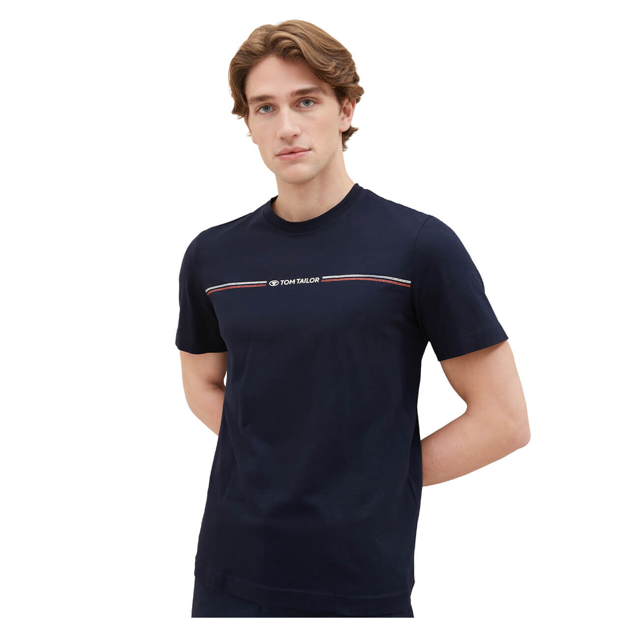 Tom Tailor Herren T-Shirt blue logo print