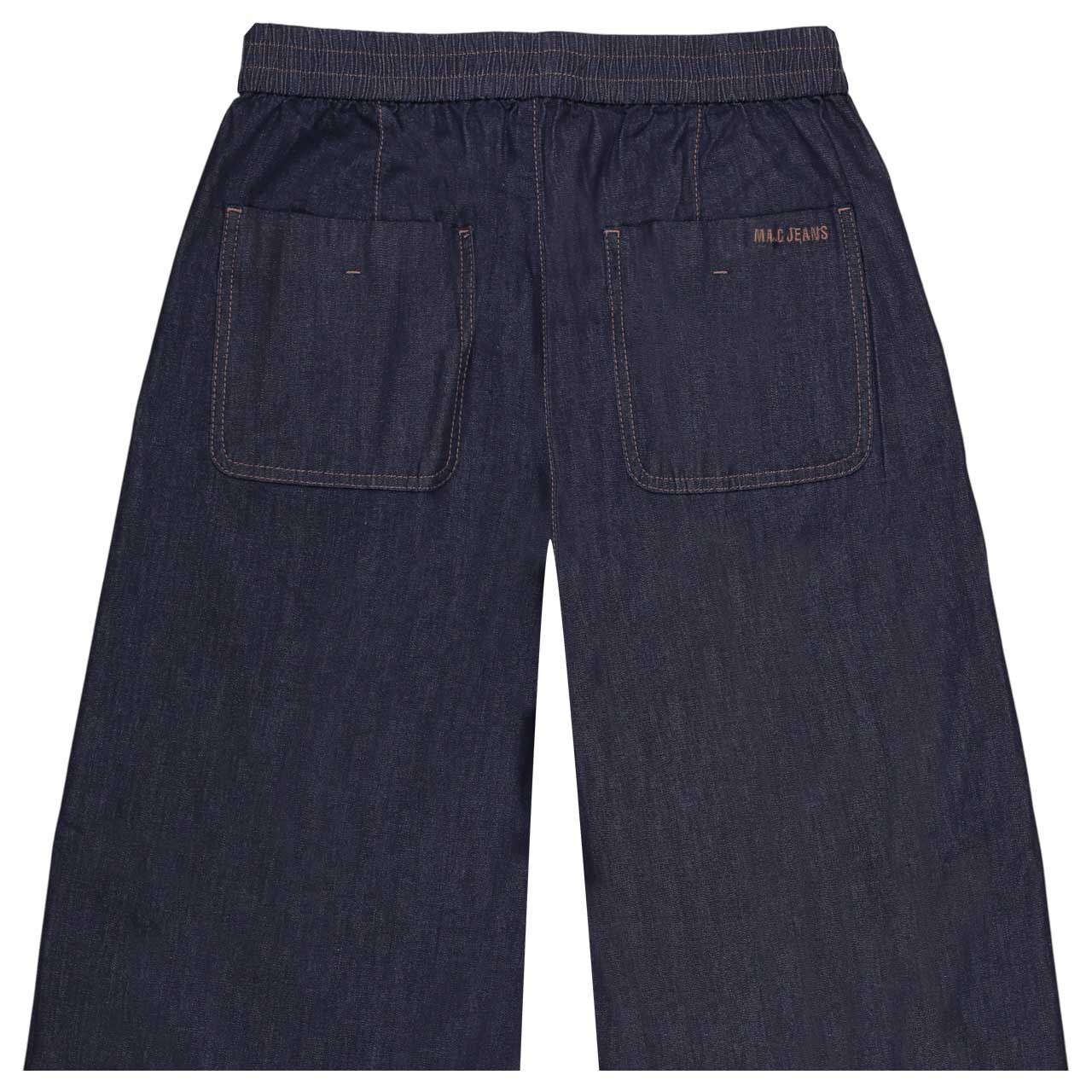 Stretch Damen 7/8 Jeans Culotte von MAC in Dunkelblau, detaillierte Rückansicht