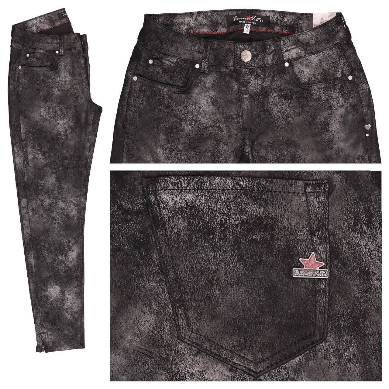 Buena Vista Italy V 7/8 Baumwollhose black metallic coated Buena Vista Italy V 7/8 Baumwollhose black metallic coated