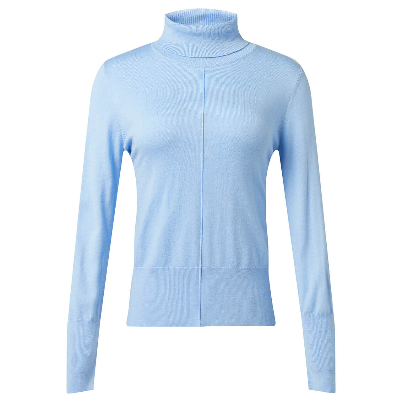 Comma Damen Rollkragen Pullover light blue