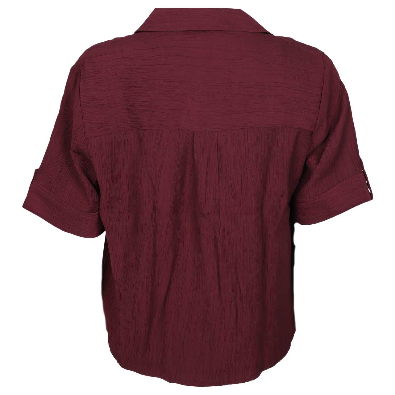 Damen Kurzarm Bluse Buttoned Shirtcollar von Street One in Lila, Rückansicht