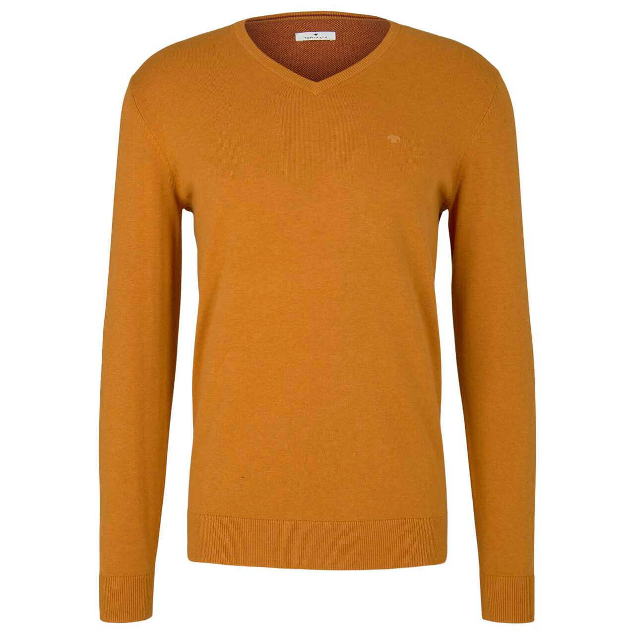 Tom Tailor Basic V-neck Sweater Pullover für Herren in Dunkelorange, FarbNr.: 27682