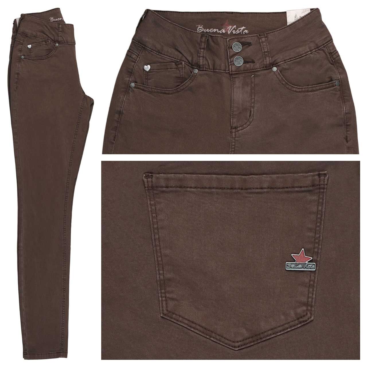 Buena Vista Tummyless Summer Twill Baumwollhose kaffee