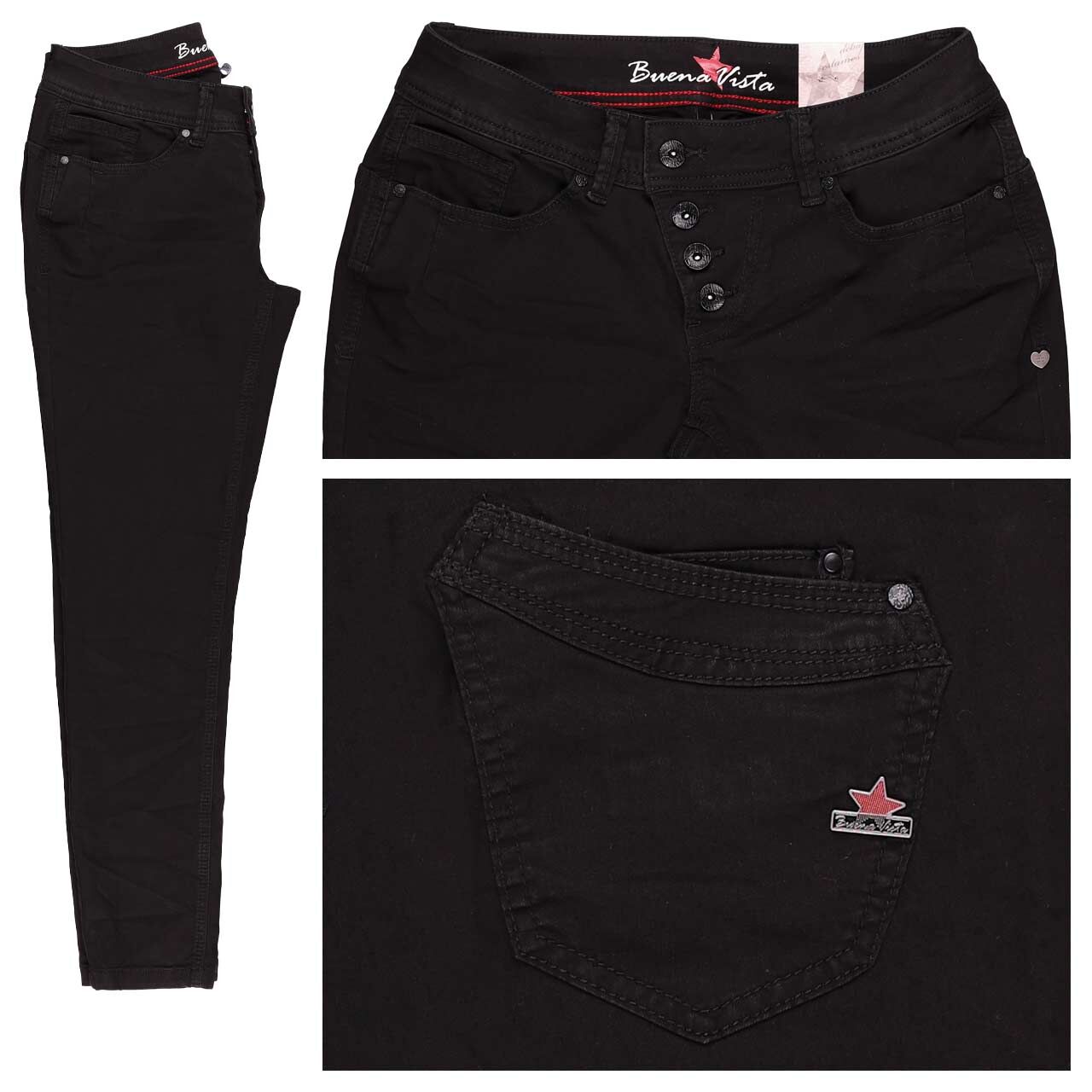 Buena Vista Malibu 7/8 Stretch Twill Baumwollhose classic black Buena Vista Malibu 7/8 Stretch Twill Baumwollhose classic black