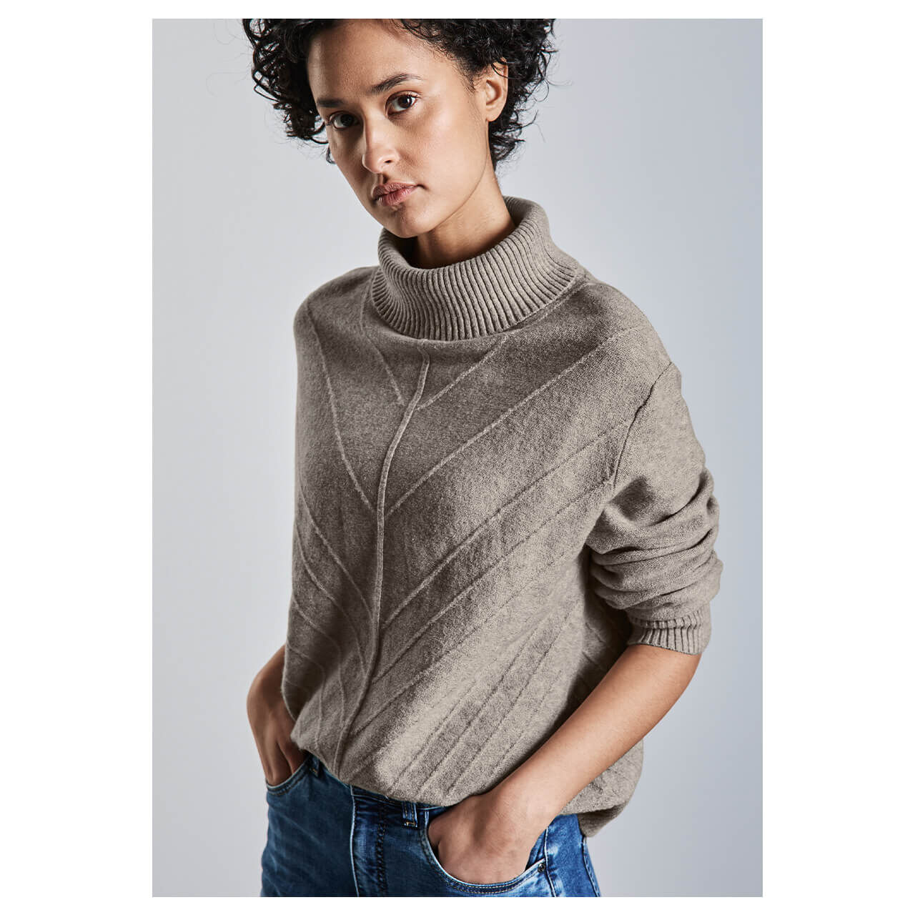 Rollkragen Cognac Pullover Damen Rollkragenpullover Otto Oversize