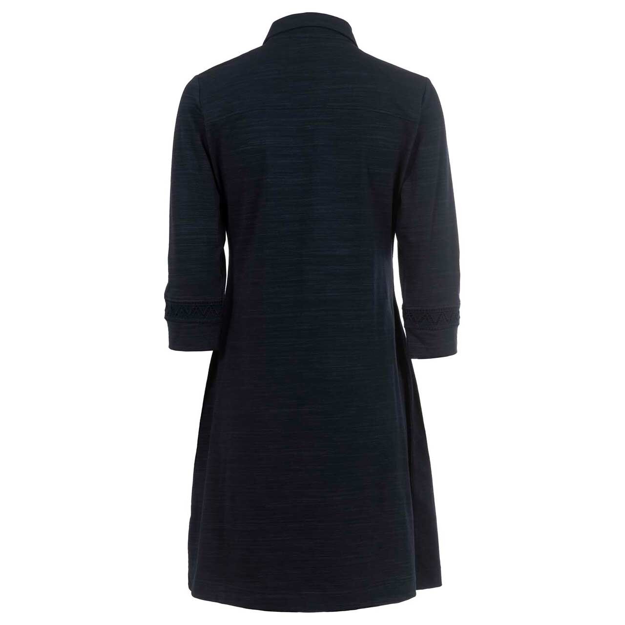 Damen 3/4 Arm Kleid von Soquesto in Dunkelblau meliert, Rückansicht