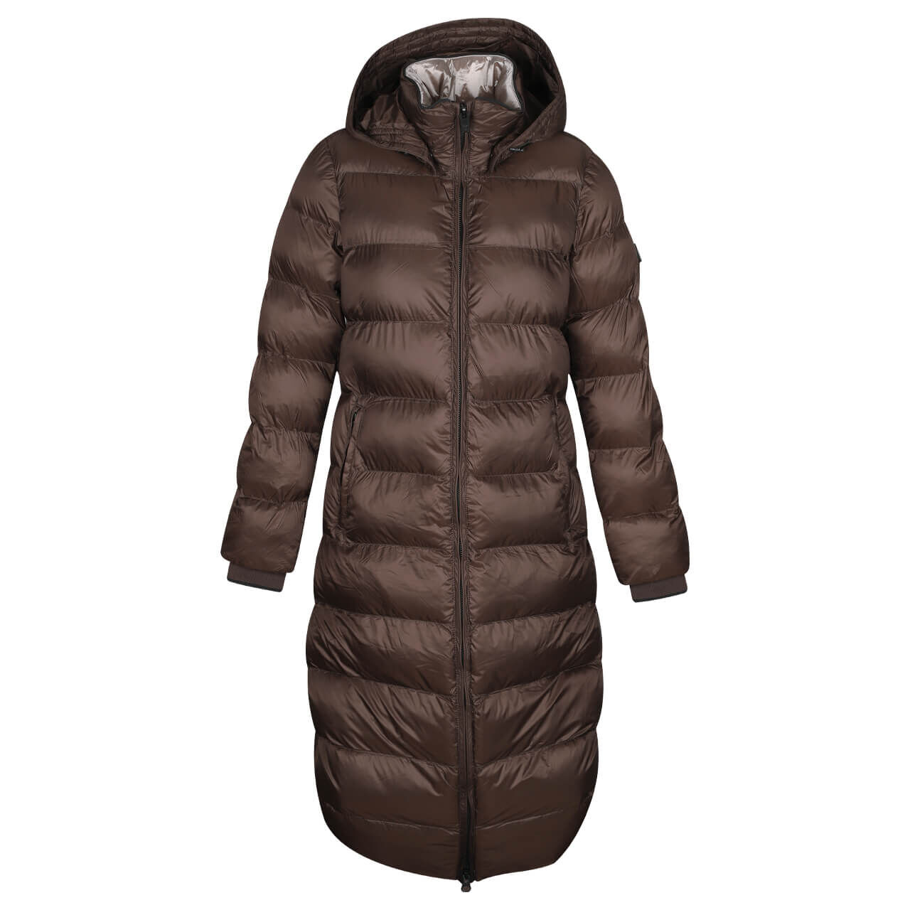Damen Jacke Goldmine Extra Long von Wellensteyn in Dunkelbraun, Vorderansicht