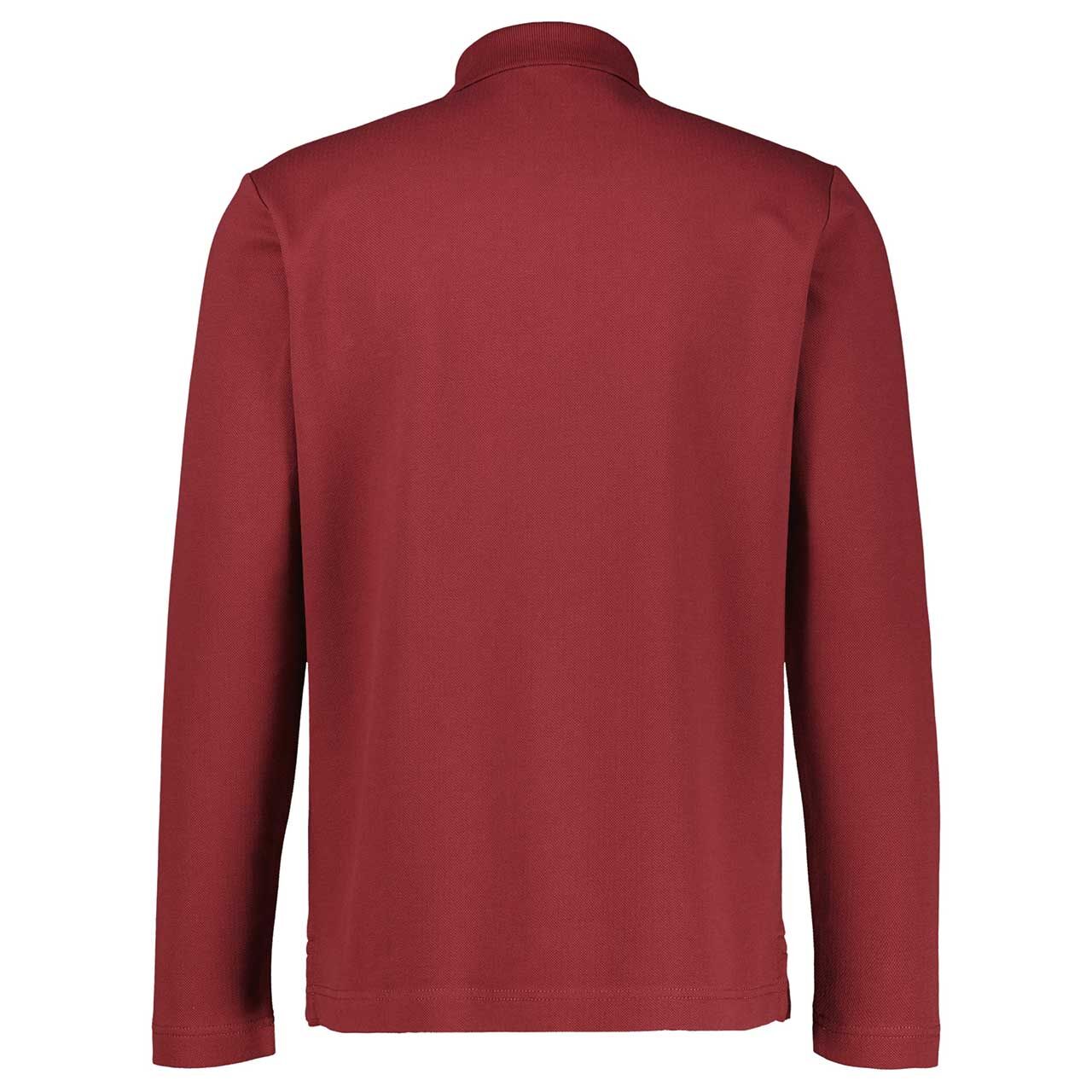 Herren Polo Langarm Shirt von Lerros in Rot, Rückansicht