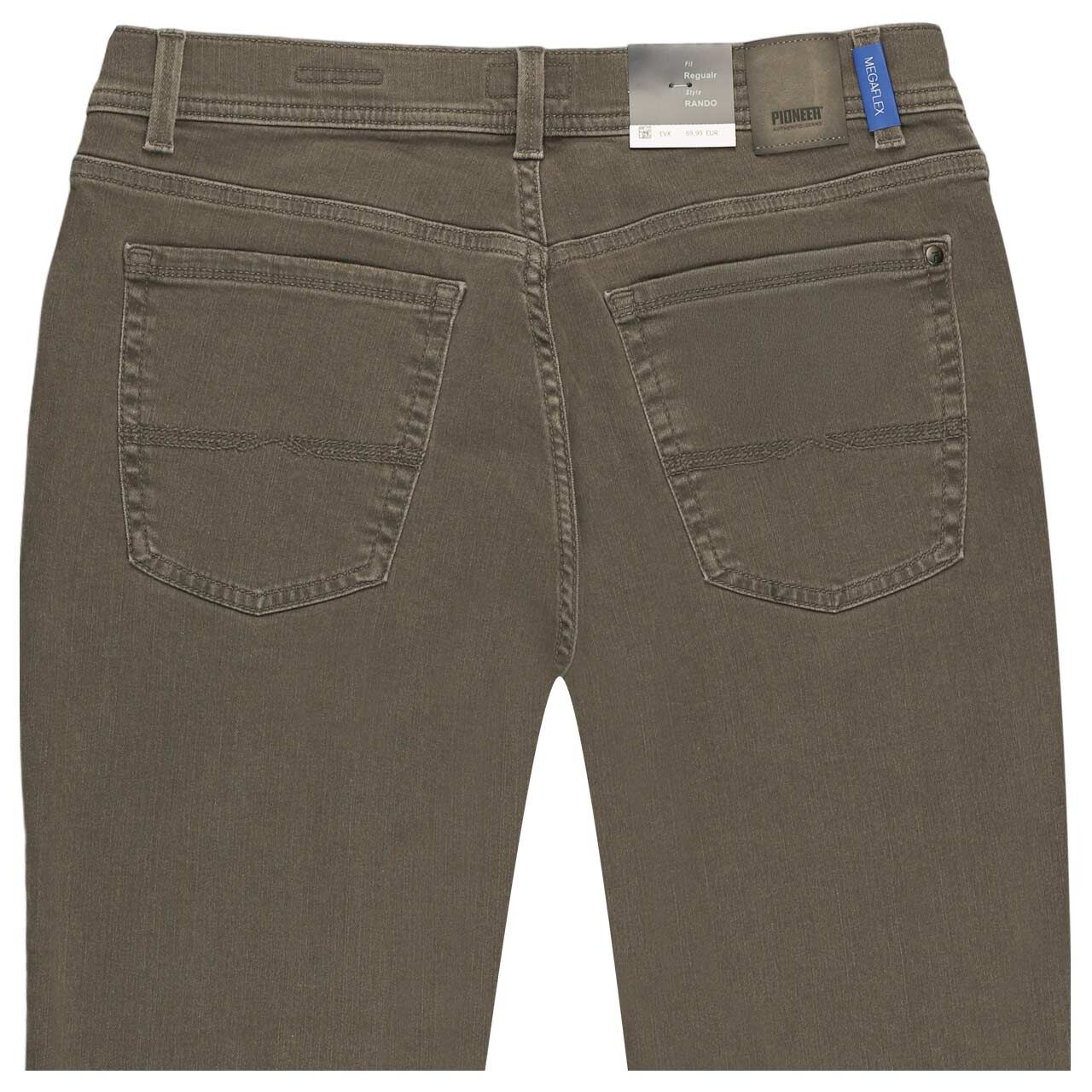 Herren Jeans Rando Megaflex von Pioneer in Grau-Braun, Rückansicht