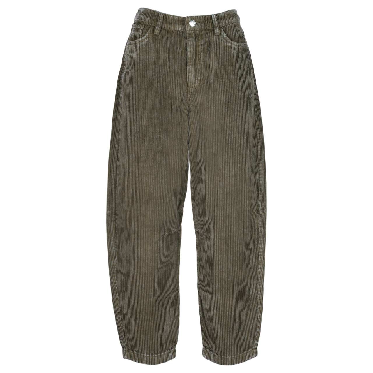 s.Oliver Barrel Leg Damen Ankle Cordhose olive green