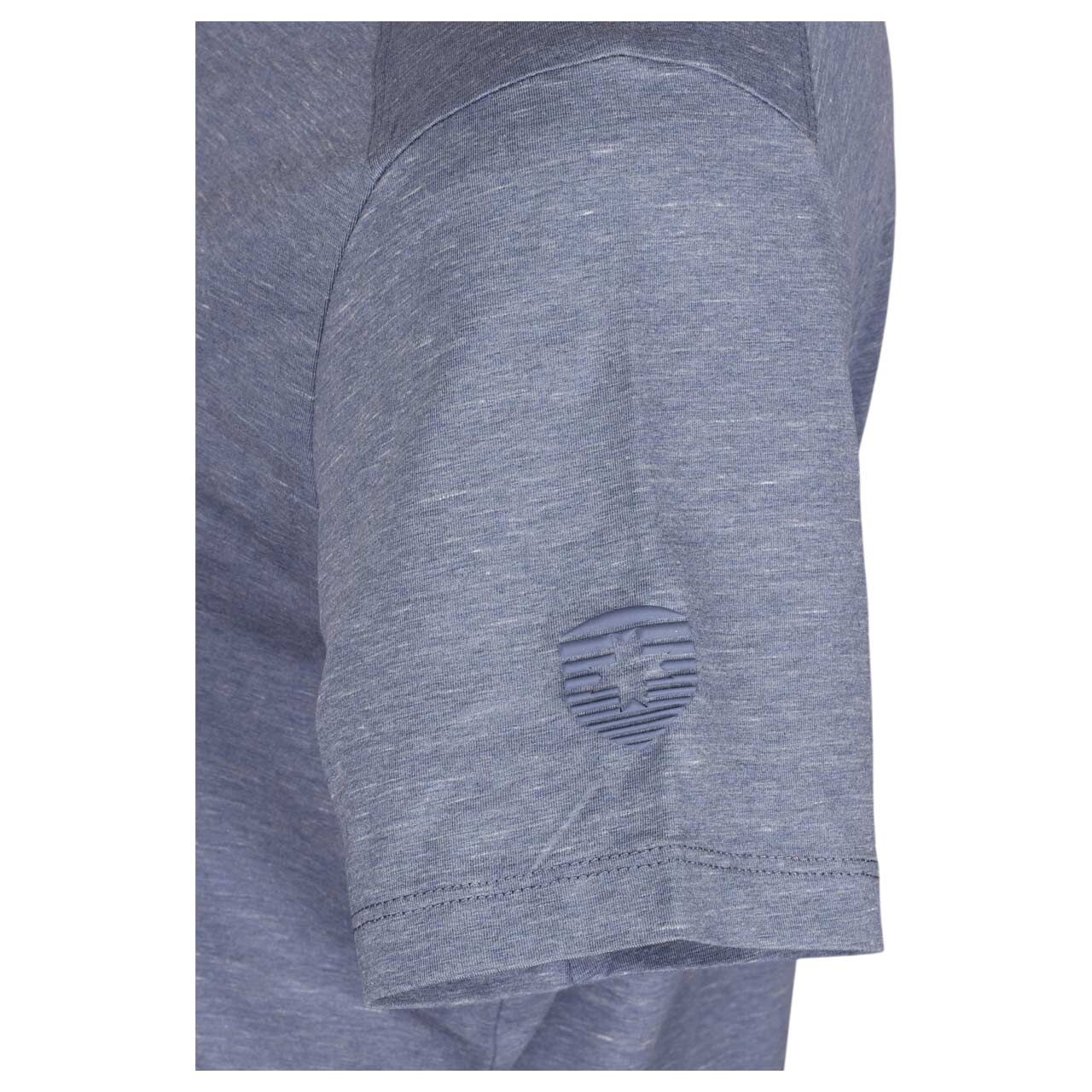 Herren T-Shirt von Wellensteyn in Blau meliert, Detailansicht Logo