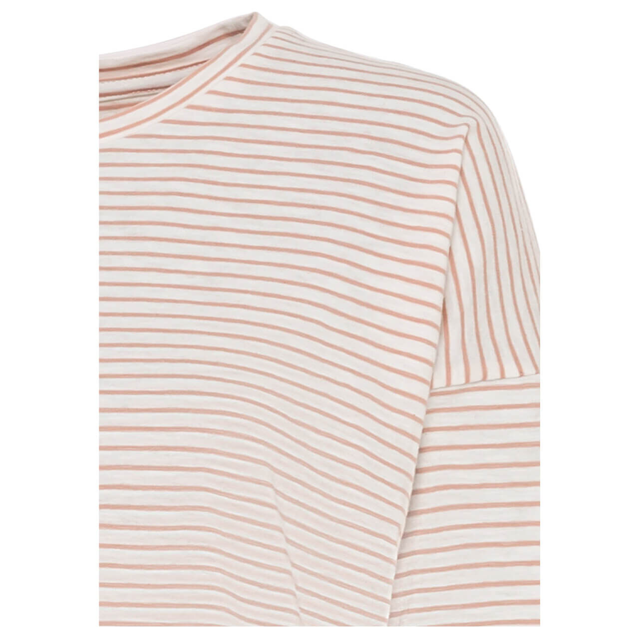 Camel active Damen Langarm Shirt soft blush minimal stripes