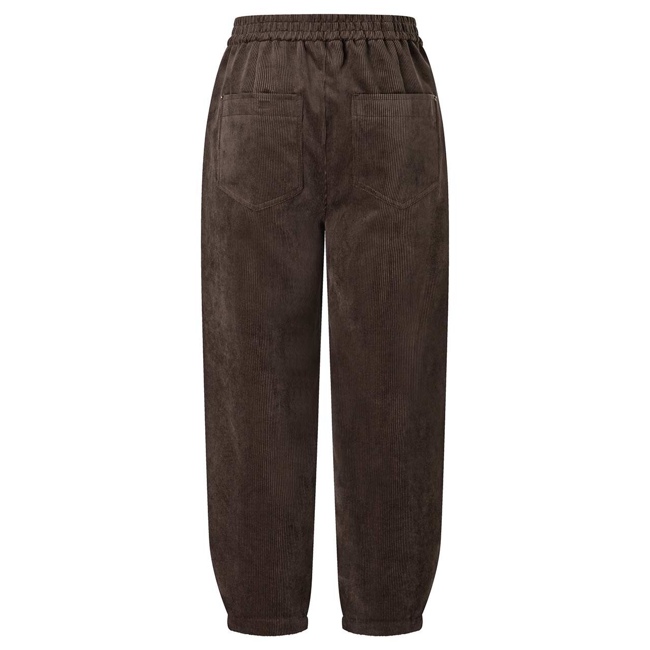 Damen 7/8 Cordhose Eva von MAC in Dunkelbraun, Rückansicht