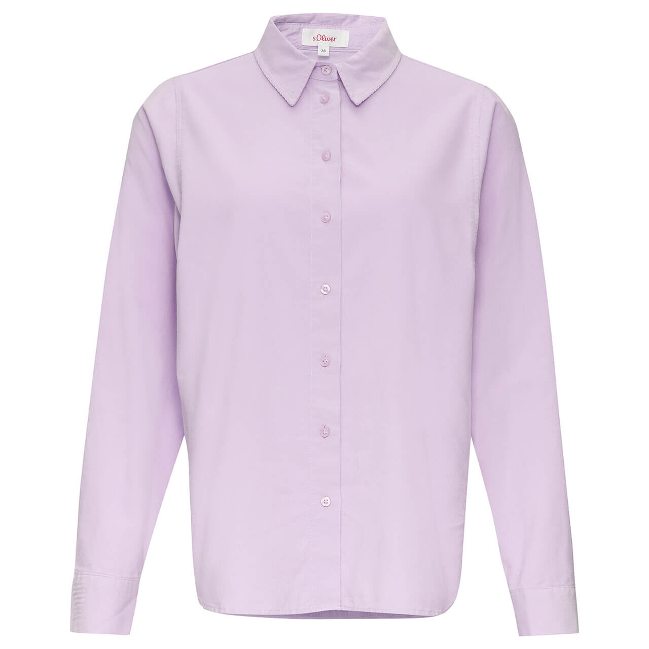 s.Oliver Damen Langarm Cord Bluse lavender