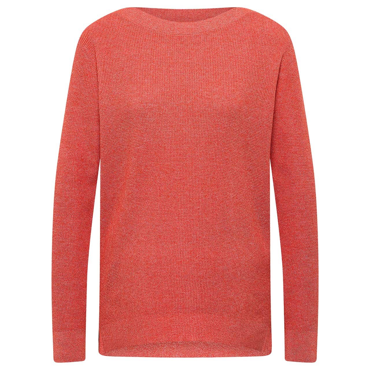 Cecil Damen Pullover Structured Boatneck cherry tomato orange melange