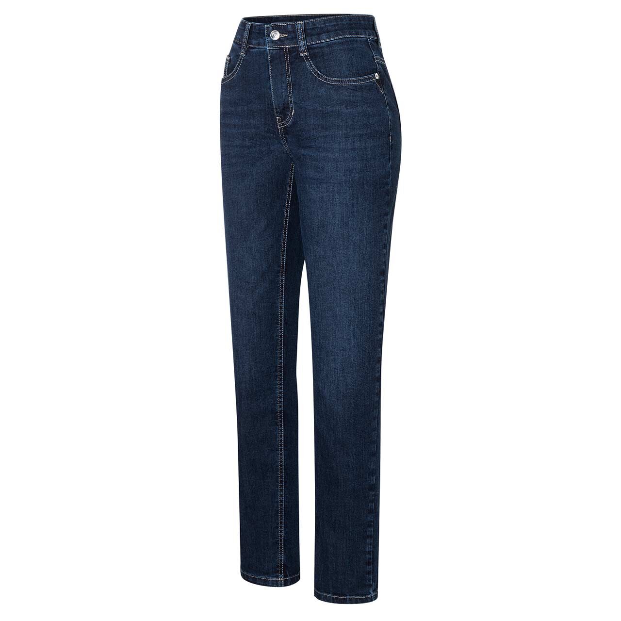 Damenjeans Stella von MAC in Dunkelblau angewaschen, Seitenansicht