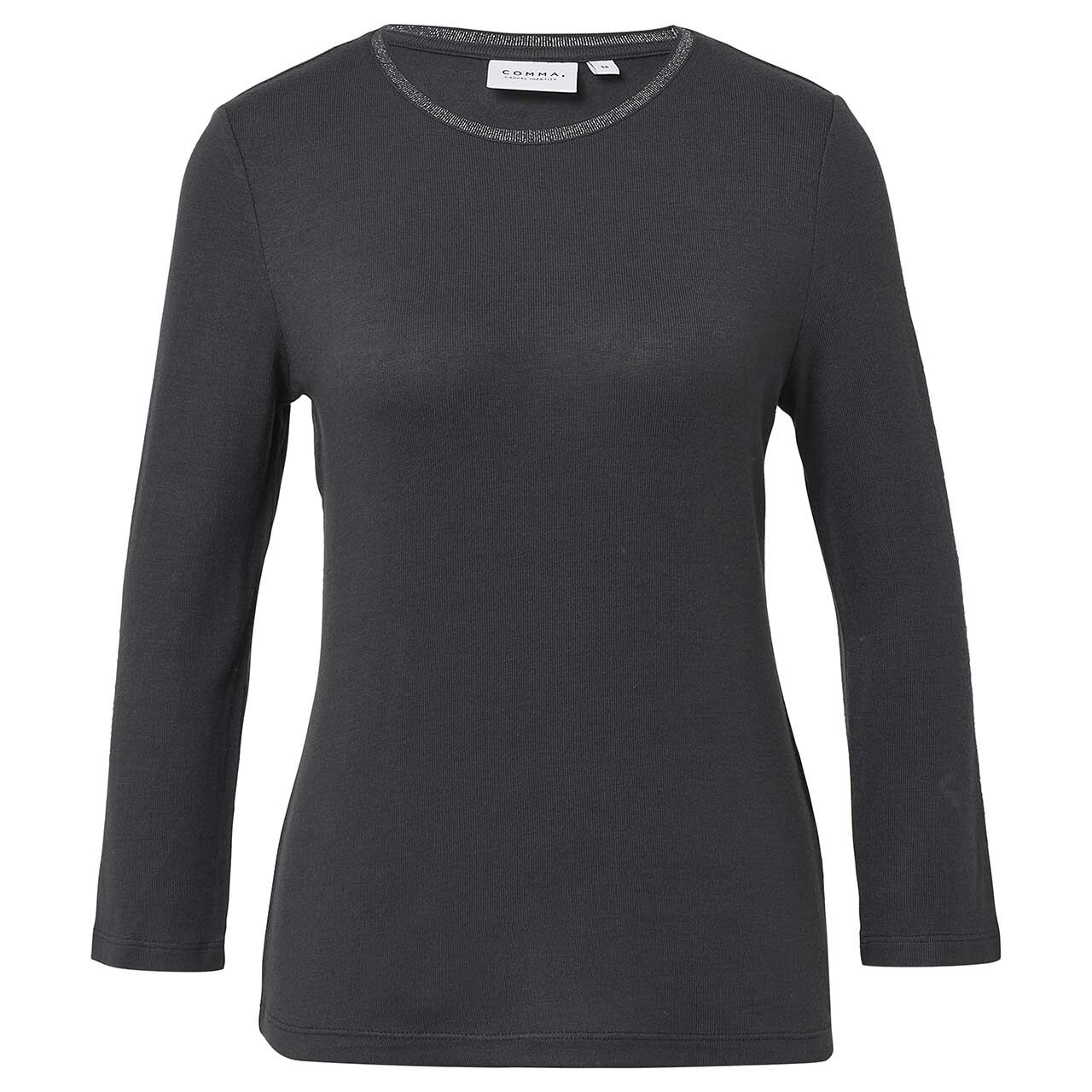 Comma Damen Langarm Shirt anthracite