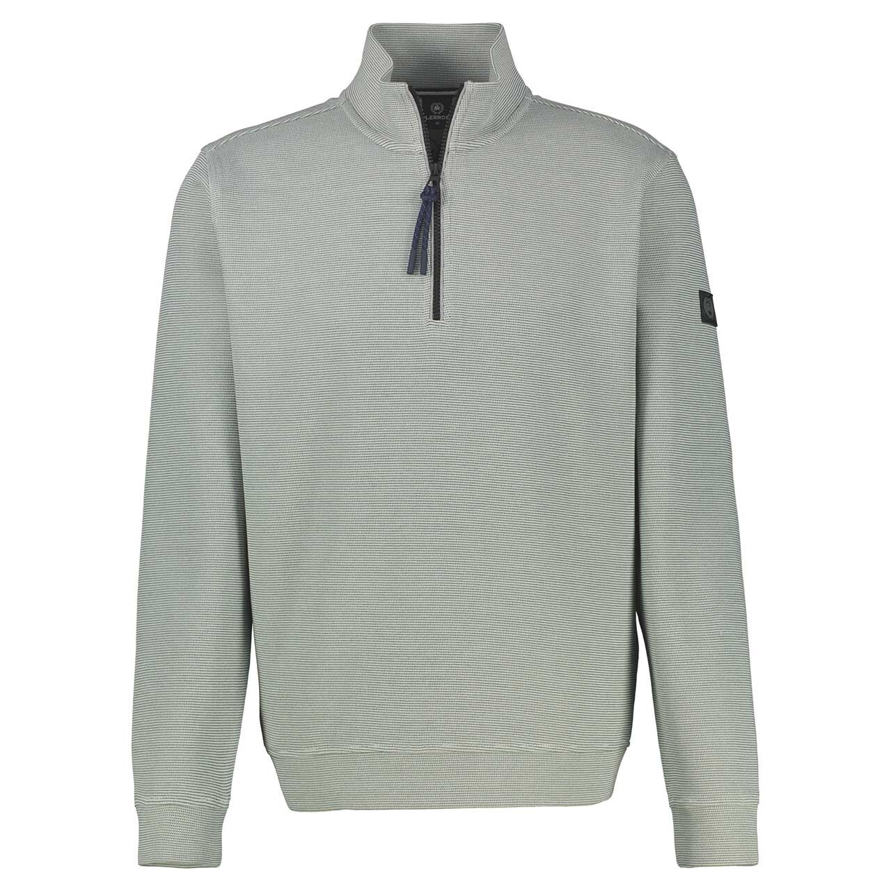 Lerros Herren Sweatshirt Troyer pearl grey