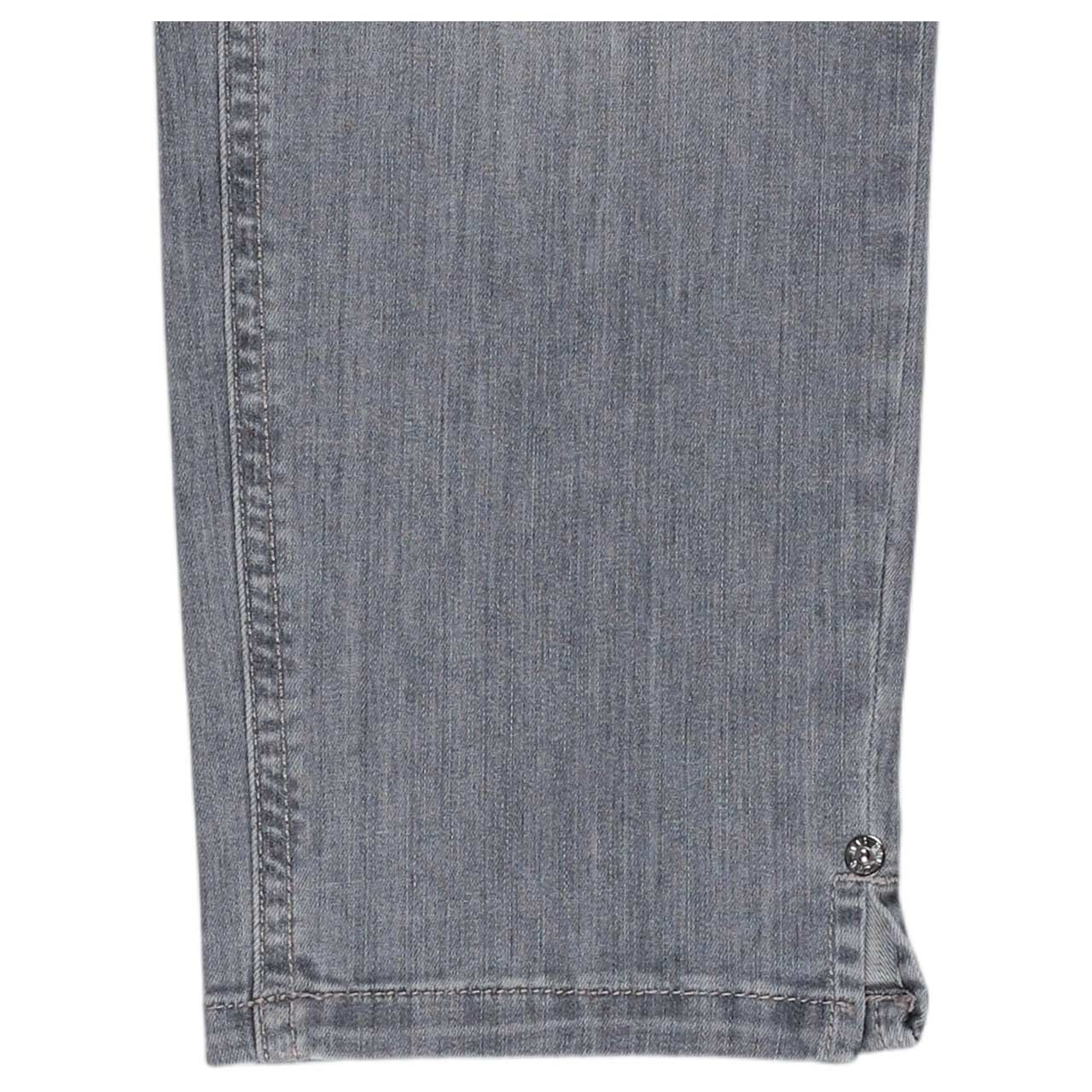 Stretch Damen 7/8 Jeans Melanie von MAC in Grau angewaschen, detaillierte Ansicht des Saums