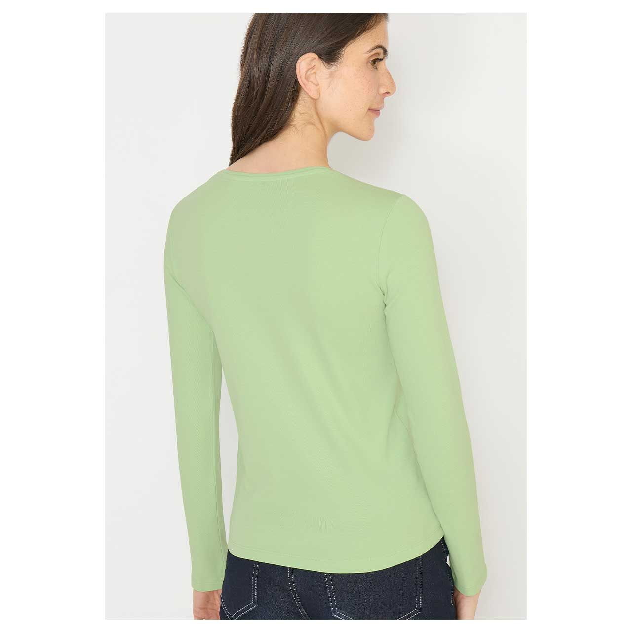 Damen Langarm Shirt Pia von Cecil in Hellgrün, Rückansicht am Model